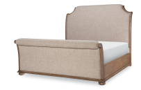 Upholstered Sleigh Bed, Cal. King 