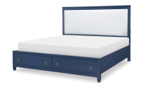 Upholstered Bed w/ Storage, King
