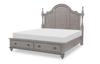 Louvered Poster Bed w. Storage FB - Queen