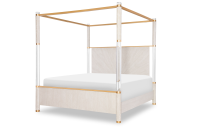 Panel Bed w/ Canopy & Acrylic Posts, King