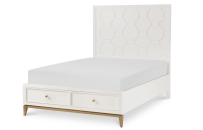 Panel Bed w/ Storage Footboard Full